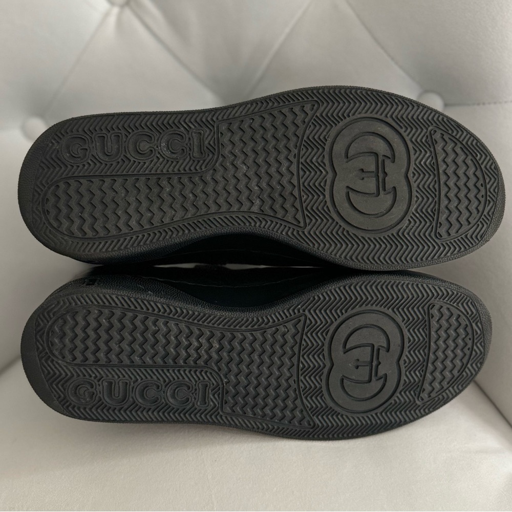 🔥MEN’S GUCCI CHELSEA GG LEATHER BOOT🔥 US Size 9.5🔥BLACK AND GREEN❣️ MAKE OFFER - Picture 9 of 12